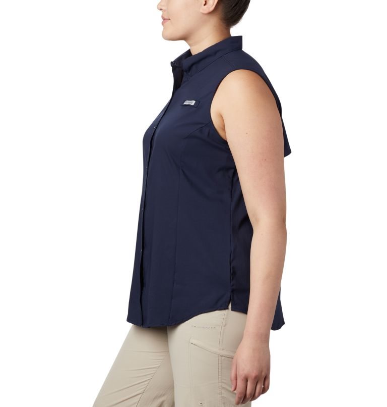 Camasa Columbia PFG Tamiami Fara Maneci Dama Bleumarin | Plus Size TNQ7A1Z09